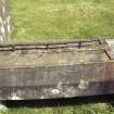 View of headstone to Duncan Campbell d. 1888, Little Leny burial ground, Callendar.
