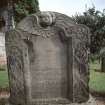 View of headstone, Marion Robertson 1786, Polmont Old Churchyard.