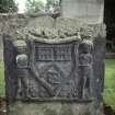 View of headstone 1753, Polmont Old Churchyard.