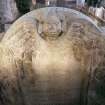 View of headstone to Marion Robertson 1786, Polmont Old Churchyard.