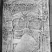 Photographic copy of a rubbing showing reverse of St Orland's Stone Pictish cross slab, Cossans.