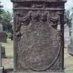 View of gravestone to John W Ingall and Janet Harvey 1801, Holy Rude, Stirling.
