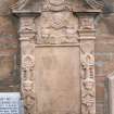 View of mural monument to Margaret Walls d. 1759, St Michael's Church, Dumfries.