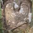 View of headstone to John Clea and Janet Begg 1771, Inch Old Parish Church burial ground.