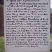 View of headstone to Robert MacMillan, blacksmith in Courthill, d.1854 and family, Keir Old Church burial ground.