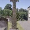 General view of cross, Wamphray Church burial ground.