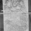 Photographic copy of rubbing showing reverse of Meigle no 1 Pictish cross slab.