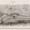 Figure ii from the Report to the King's Remembrancer, showing the lead coffin, identified as that of Robert I.