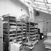 Interior view of Glasgow School of Art showing basement shop store-room from NE.