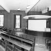 Interior view of Glasgow School of Art showing basement lecture theatre from E.