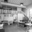Interior view of Glasgow School of Art showing NW studio with mezzanine in basement from N.