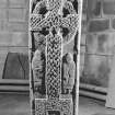 View of face of the Aldbar cross slab in Brechin Cathedral.