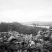 Dun Mor, view of walling (blurred).