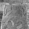 Front detail of Fowlis Wester cross slab.