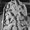 Back detail of Meigle no. 2 Pictish cross slab on display in Meigle Museum.
