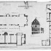Photographic copy of drawing showing plan and section.
