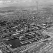 The Docks Glasgow, Lanarkshire, Scotland. Oblique aerial photograph taken facing North/East. 