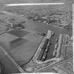 King George V Dock to Braehead Govan, Lanarkshire, Scotland. Oblique aerial photograph taken facing North. This image was marked by AeroPictorial Ltd for photo editing.