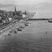 General view of seafront Largs, Ayrshire, Scotland. Oblique aerial photograph taken facing South. 