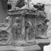 Linlithgow Palace, courtyard, detail of fountain.