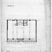 Edinburgh, 33, 34, 35, 36, 37, 38 Princes Street, C & A.
Photographic copy of ground floor plan.
Titled: 'Drawing No.2.'
Insc: '42 Frederick St. Edin.'
Paper, ink, colour wash. Scale: 1/8"