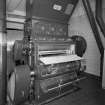 Alloa, Whins Road, Brewery, Mill Room area, first floor, interior
View showing Miag malt/grist mill showing rollers and drive shaft. Here the malt is milled or ground in preparation for mashing