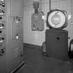 Alloa, Whins Road, Brewery, Mill Room area, first floor, interior
View showing Avery weighing machine and original control panel relating to the malt mill. The weighing machine is a double check of what is coming into the mill and is then compared to the total weight of malt mix conveyed from the Barns Block