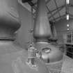 Jura Distillery
Interior view within still house showing the four steam-heated copper pot stills