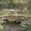 View of bridge and bench