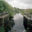 Twechar, Main Street, Forth and Clyde Canal, Lifting Bridge
View from bridge looking West