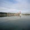 Distant general view of paper mill from S