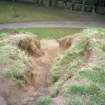 Detail of erosion scar on SE side of mound