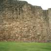 View of external face of castle wall











