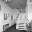 Interior. View of entrance lobby from North East showing original stair to galleries and original entrance to worship space