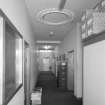 Interior. View of second floor North/South corridor from South