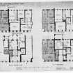 Photographic copy of plans for 81, 82 & 83 Princes Street, 'Bedford Hotel etc', plans of ground, first, second and third floors.