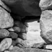 Blackhouse C.
Detail of quern built into North window.