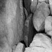 Blackhouse C.
Detail of quern built into North window.