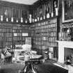 Copy of historic photograph showing interior view of library.