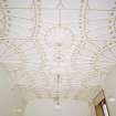 Drawing room, view of gilded plaster fan vaulted ceiling