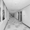 Second floor, general view of refurbished corridor, Bellshill Maternity Hospital.