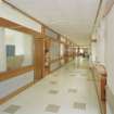Fourth floor, general view of corridor with offices, Bellshill Maternity Hospital.
