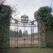 View of Gifford Gates from E from outside the walled garden
