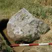 View of cupmarked stone from SE; scale in 200mm divisions
