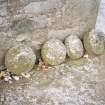 View of unprovenanced stacking stones beside church