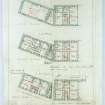 Mackenzie's Land and Black's Land.
Photographic copy of plans showing removal of existing partition walls and dormer windows and repositioning of sash and case windows to front elevation.