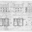 Photographic copy of plans, section and elevations showing alterations.