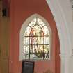 Detail of stained glass War Memorial window