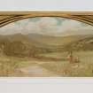 Church hall, detail of mural
