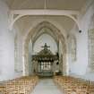 Interior. View of nave from W showing rood screen and timber roof